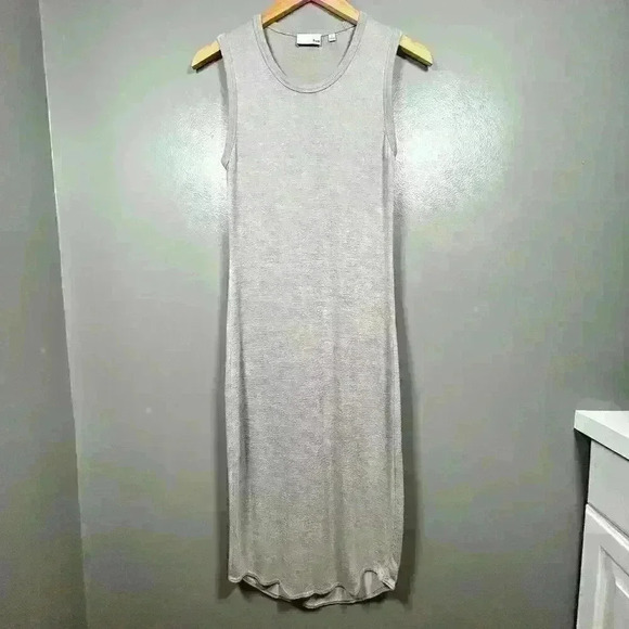 WILFRED FREE Jersey Knit Tank Maxi Dress Gray Lightweight Casual Women Small - Picture 1 of 10